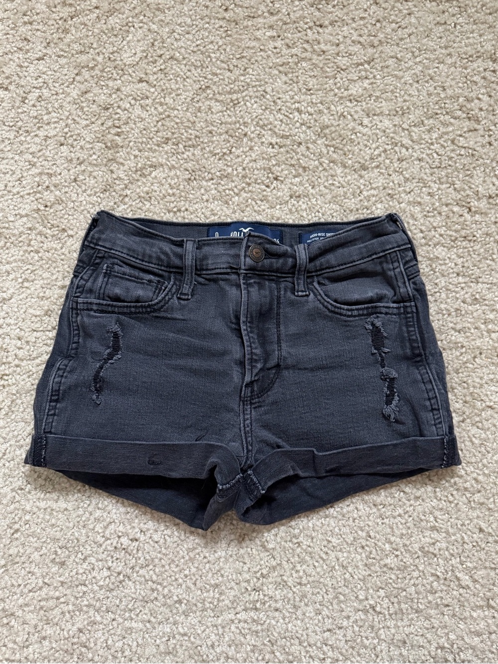 Faded black Holister shorts